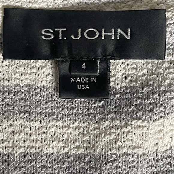 ST. JOHN striped ivory jacket/blazer size 4 - Picture 12 of 15
